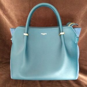 Nina Ricci two tone leather and suede tote